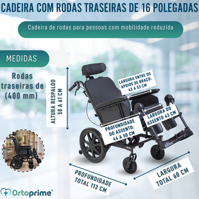 Cadeira de Rodas Basculante de Posicionamento | Anti Úlceras