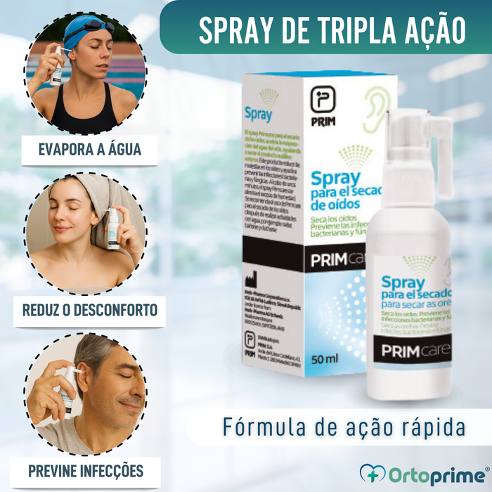 Spray para Secagem dos Ouvidos | Solução de Ação Tripla