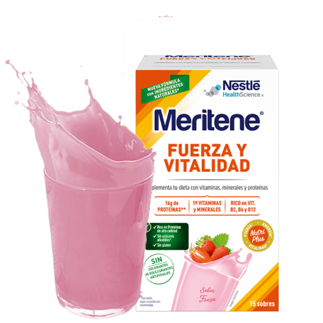 Meritene Batido Multivitamínico de 4 sabores - 15 saquetas