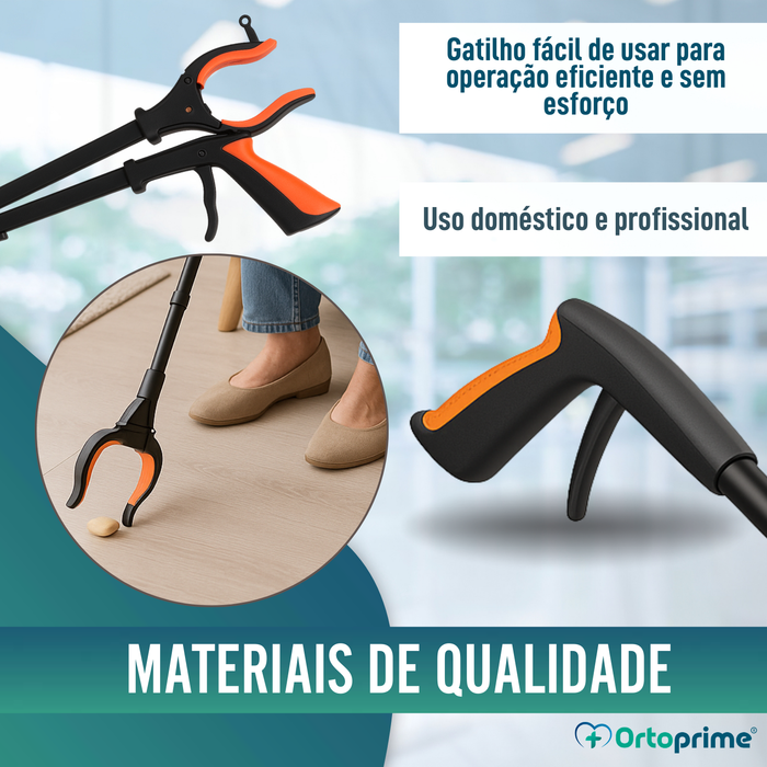 Pinça Recolhe Objetos com Imã e LED | Alcançador Dobrável