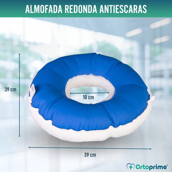 Almofada Anti-Escaras Redonda de Algodão