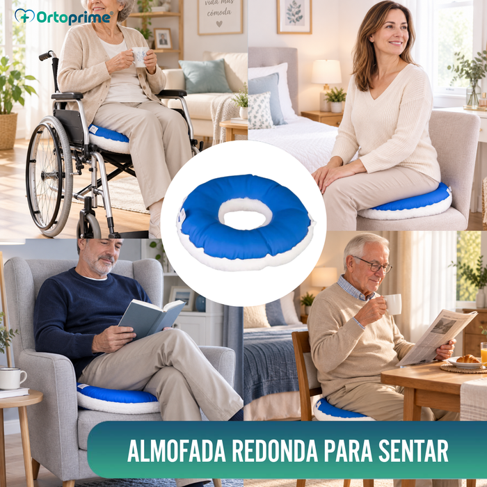 Almofada Anti-Escaras Redonda de Algodão