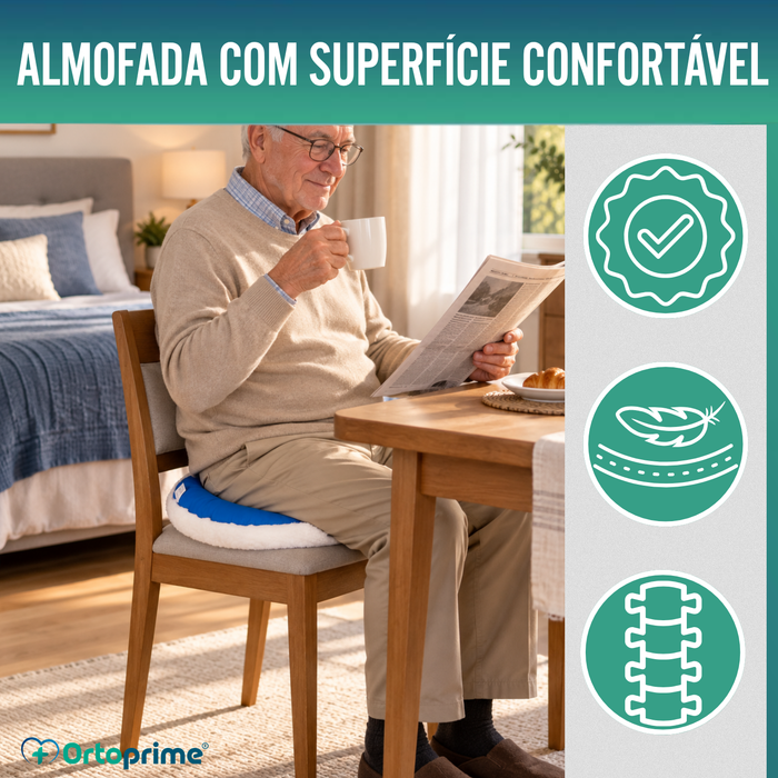 Almofada Anti-Escaras Redonda de Algodão