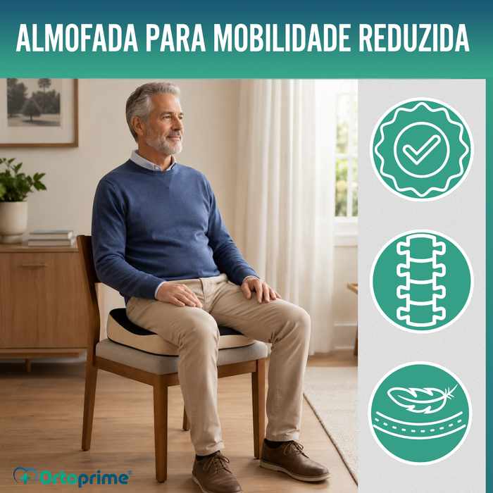 Almofada Viscoelástica Ergonómica com Orifício para o Cóccix - Confortável