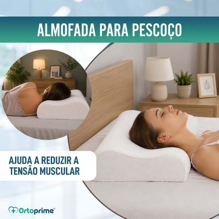 Almofada Cervical com Espuma de Memória Anatómica