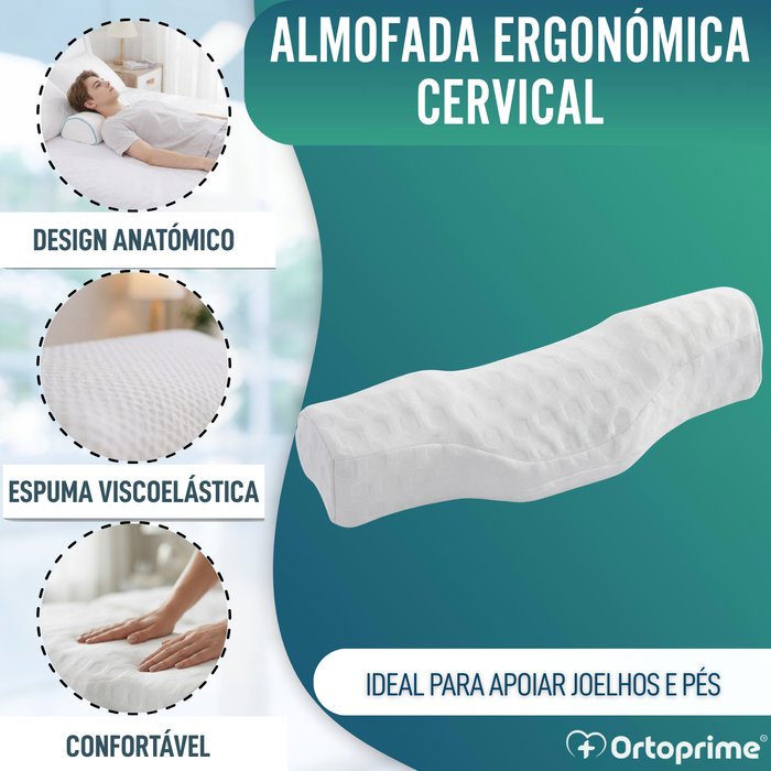 Almofada Ergonómica Versátil - Cervical, Joelhos e Pés