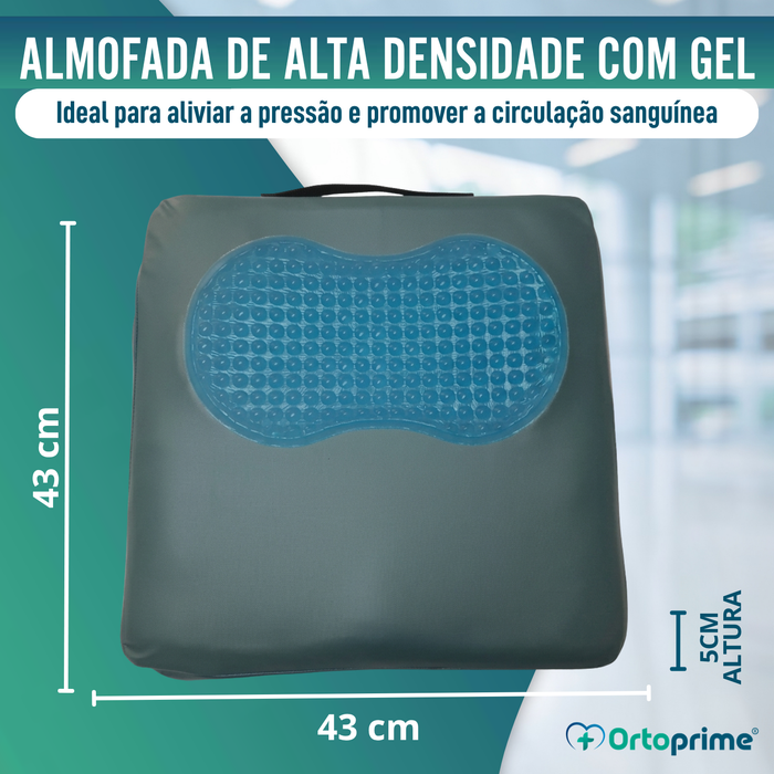 Almofada Antiescaras Visco Gel para Cadeira de Rodas 85 kg/m3