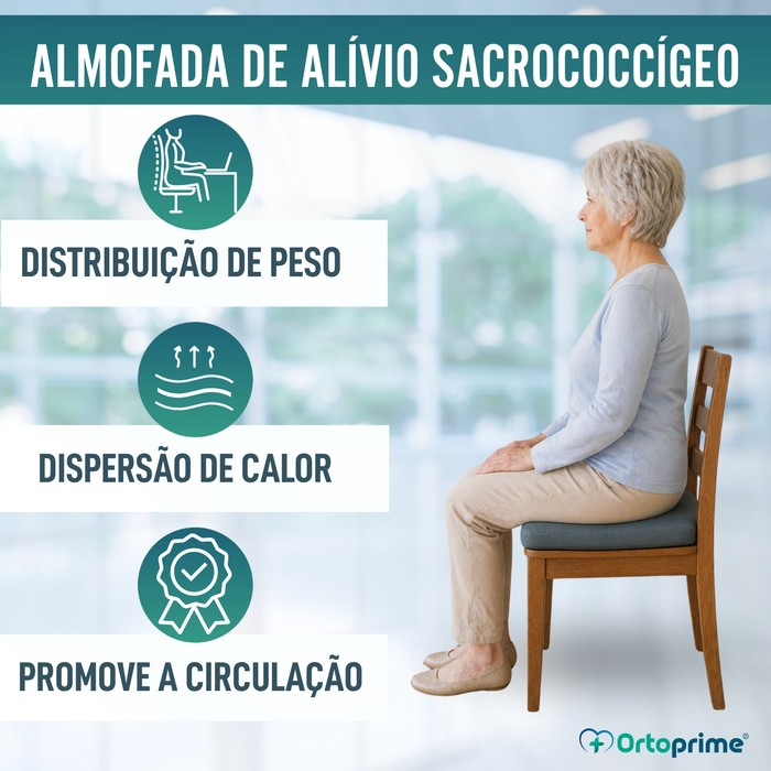 Almofada Antiescaras Visco Gel para Cadeira de Rodas 85 kg/m3