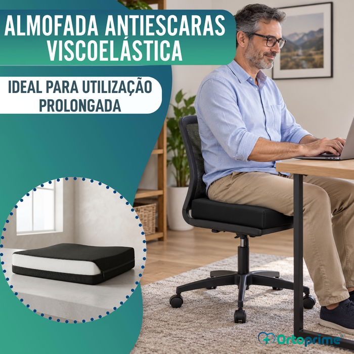 Almofada Anti-escaras Viscoelástica com Espuma HR Confortável
