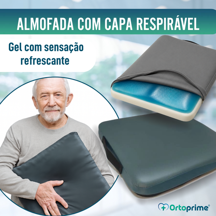 Almofada Antiescaras Visco Gel Quadrada 85 kg/m3 | Impermeável