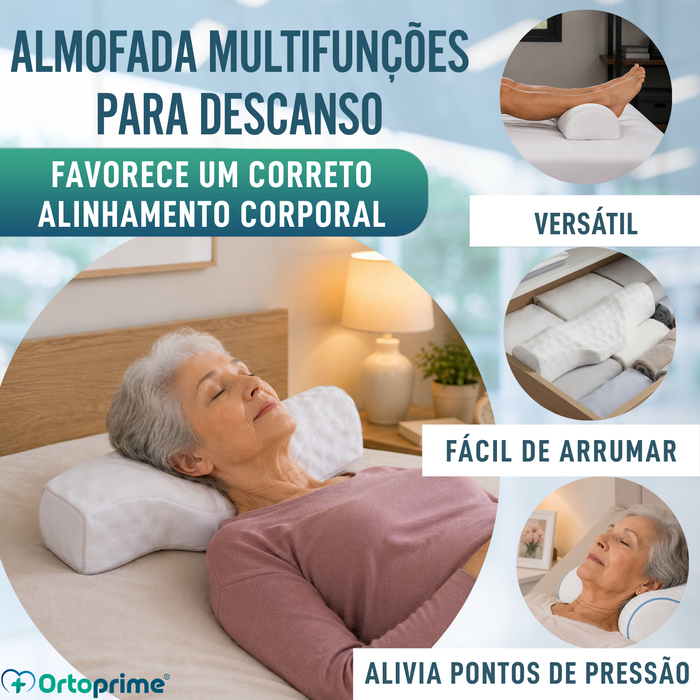 Almofada Ergonómica Versátil - Cervical, Joelhos e Pés