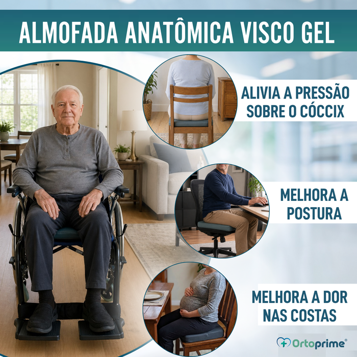 Almofada Antiescaras Visco Gel Quadrada 85 kg/m3 | Impermeável