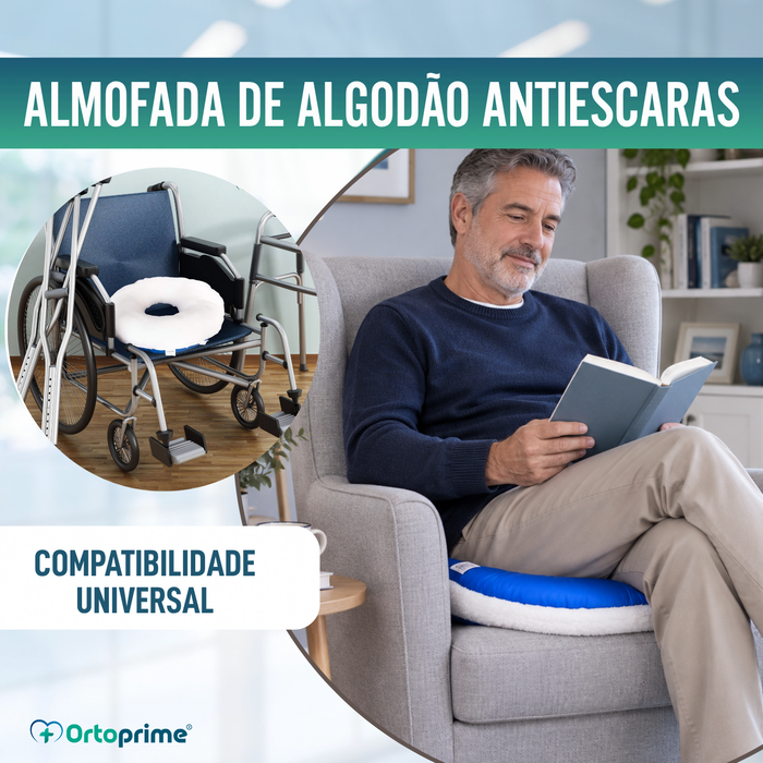 Almofada Anti-Escaras Redonda de Algodão