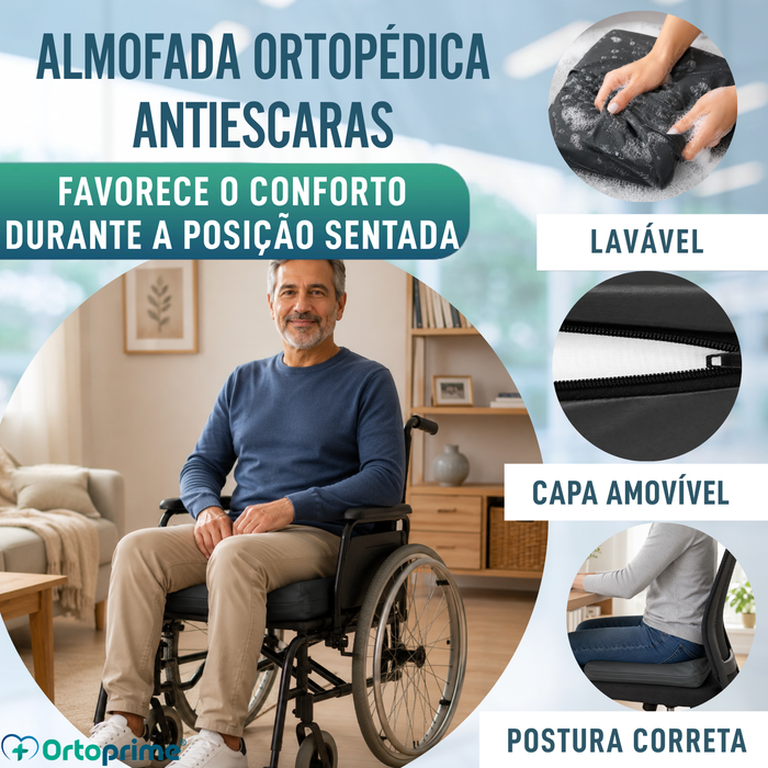 Almofada Anti-Escaras Viscoelástica Espuma de Memória 80kg/m3