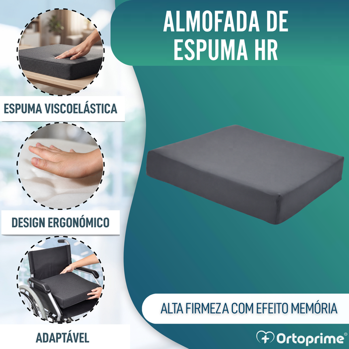 Almofada Anti-escaras Viscoelástica com Espuma HR Confortável