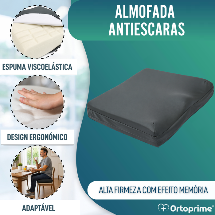 Almofada Anti-Escaras Viscoelástica Espuma de Memória 80kg/m3