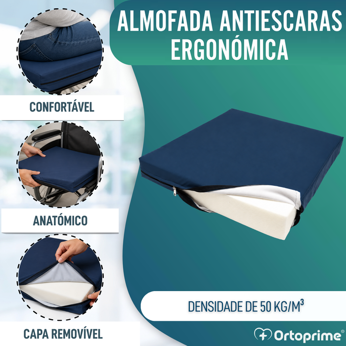 Almofada Anti-Escaras Espuma de Memória 50kg/m3
