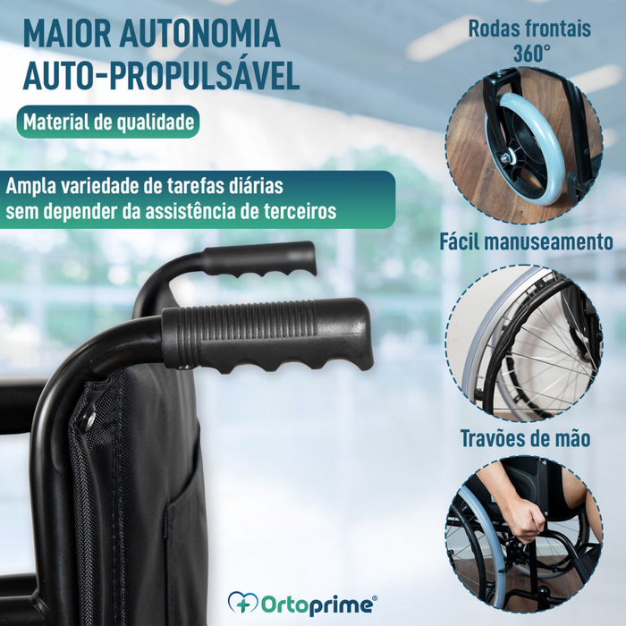 ALUGUER MENSAL Cadeira de Rodas Dobrável Ortopédica