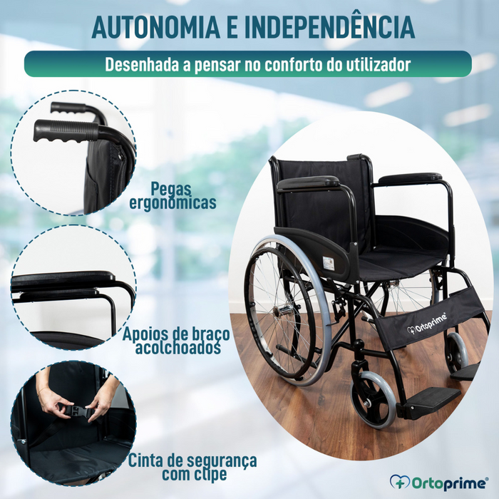 ALUGUER MENSAL Cadeira de Rodas Dobrável Ortopédica