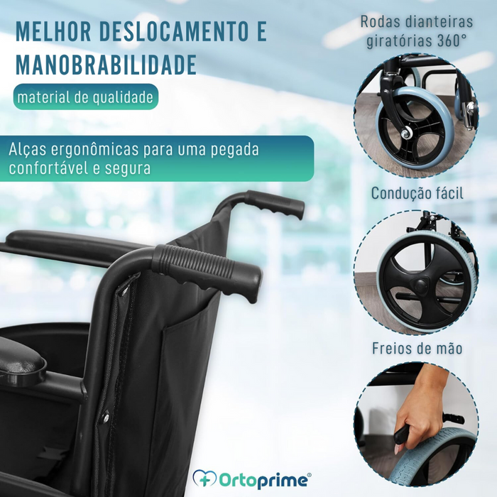 ALUGUER MENSAL Cadeira de Rodas Dobrável Ortopédica