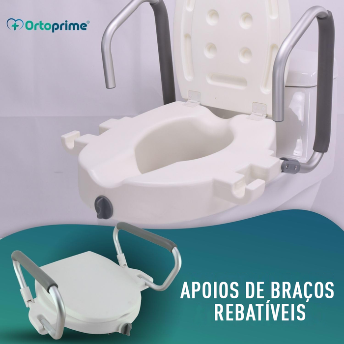 Alteador de WC com 12 cm e Braços Dobráveis