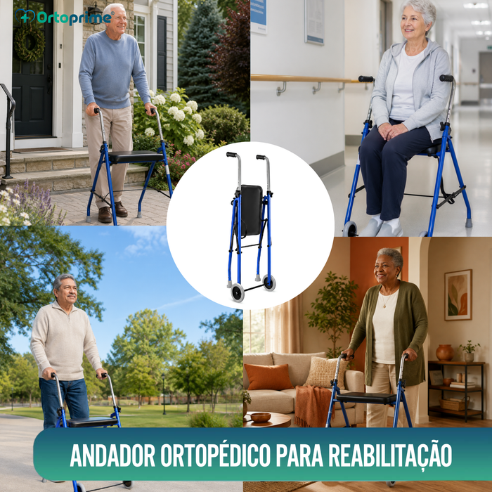 Andarilho para Idosos 2 Rodas | Andarilhos para Adultos Plegáveis