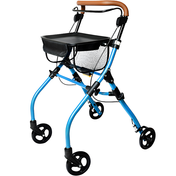 Andarilho Rollator Dobrável de Interior com Tabuleiro