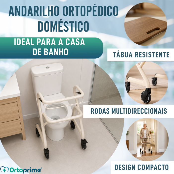 Andarilho Rollator com Assento e Travão Central | Interior