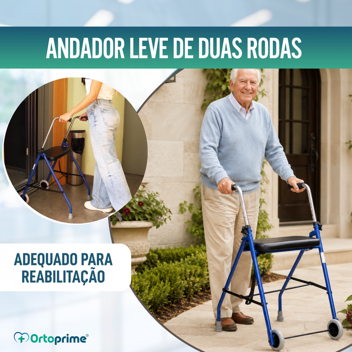 Andarilho para Idosos 2 Rodas | Andarilhos para Adultos Plegáveis