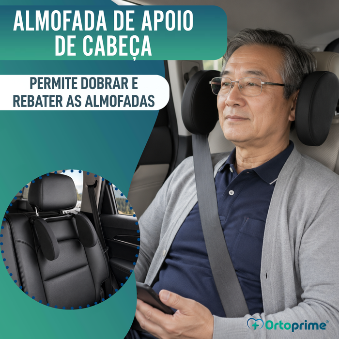 Encosto de Cabeça Auto para Banco Traseiro | Rebatível