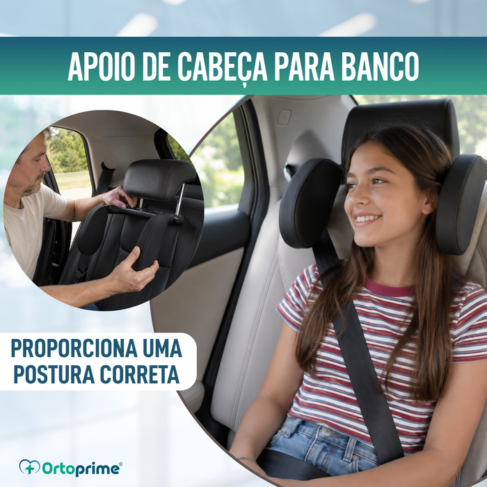 Encosto de Cabeça Auto para Banco Traseiro | Rebatível