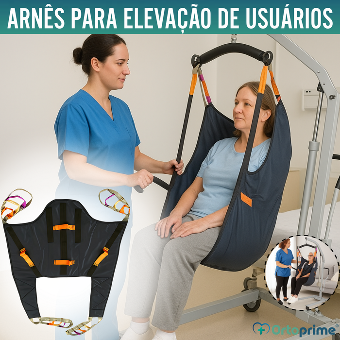 Arnês Ortopédico com Suporte para Grua de Transferência