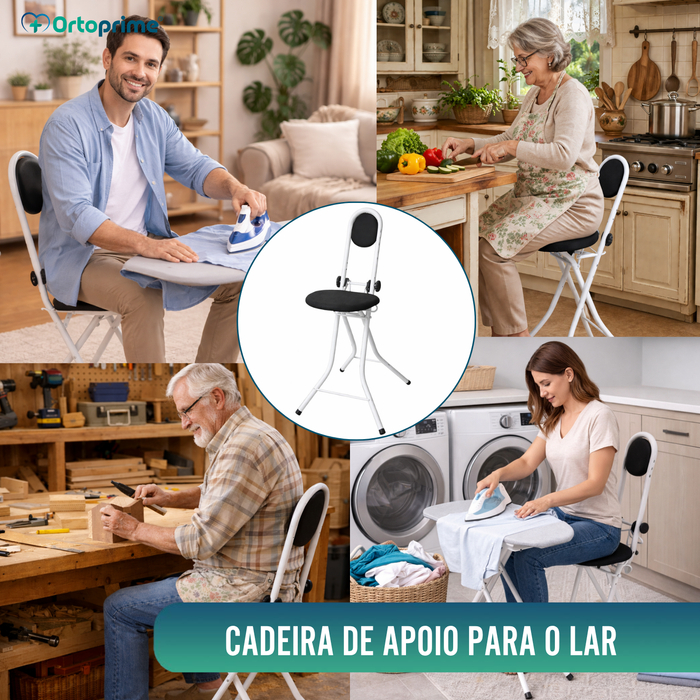 Cadeira de Apoio com Encosto | Altura Regulável