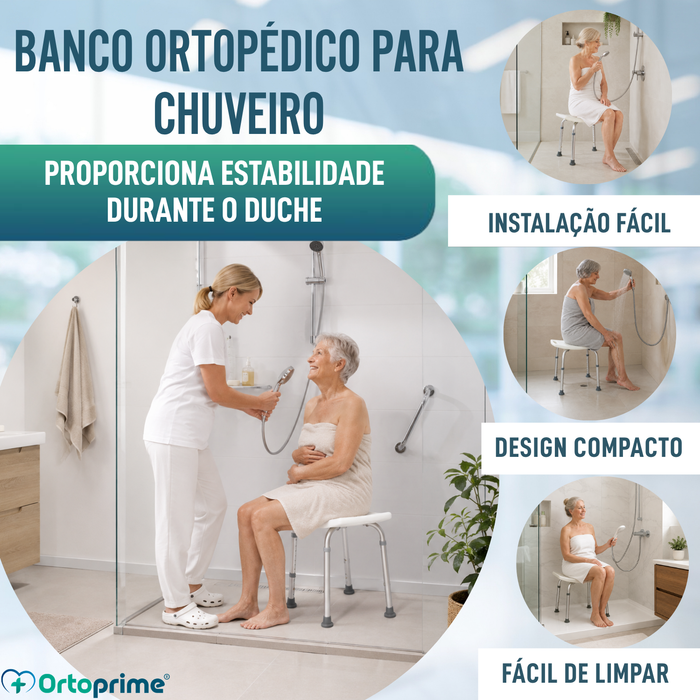 Banco de Banho Antiderrapante