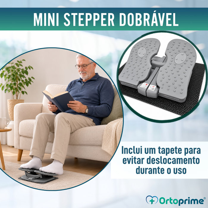 Mini Stepper Dobrável para Idosos | Pedais Estáticos