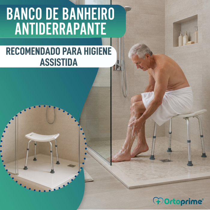 Banco de Banho Antiderrapante