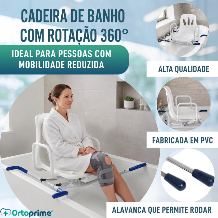 Cadeira de Banho Giratória de 360º