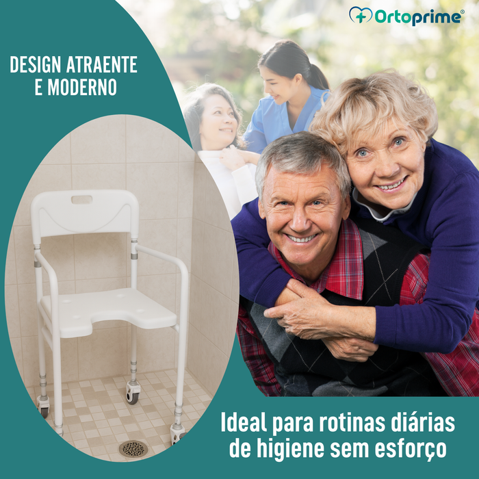 Cadeira de Duche em U | Assento de Banho Dobrável
