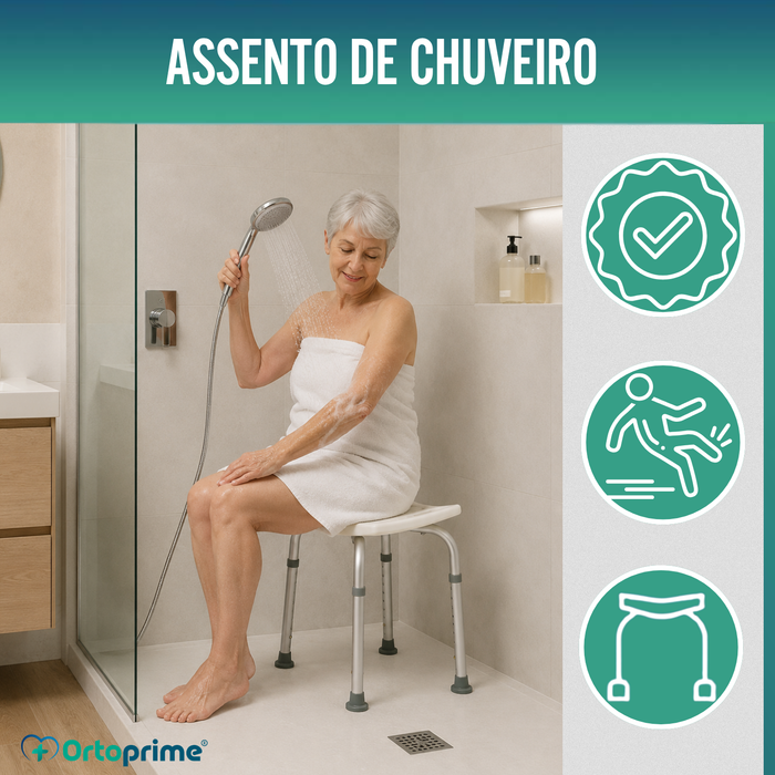 Banco de Banho Antiderrapante
