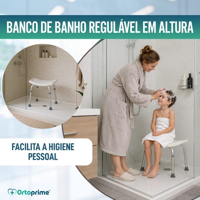 Banco de Banho Antiderrapante
