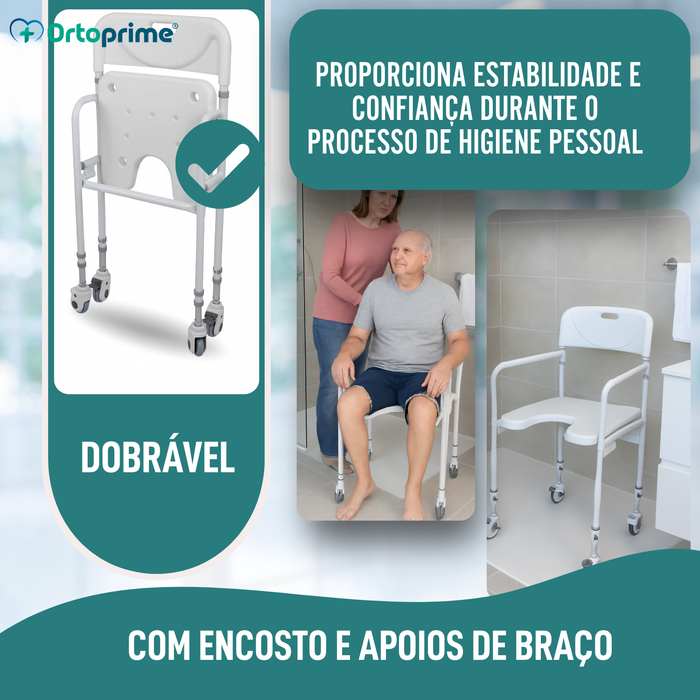 Cadeira de Duche em U | Assento de Banho Dobrável