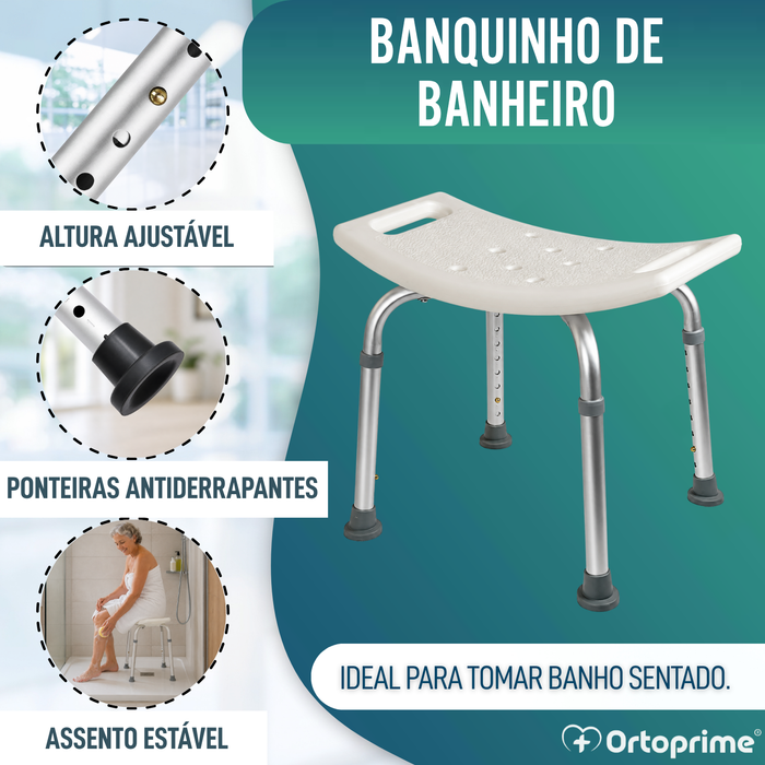 Banco de Banho Antiderrapante
