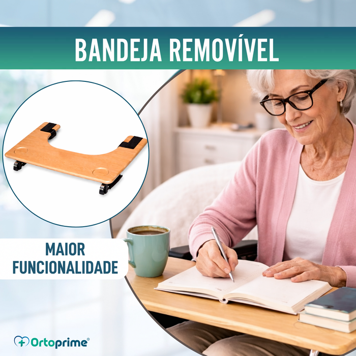 Tabuleiro para Cadeira de Rodas | Mesa com Porta-Copos