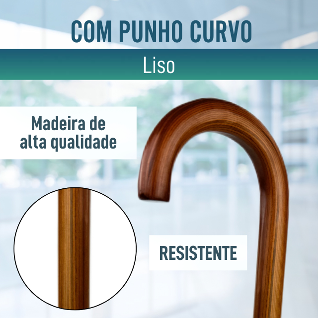 Bengalas para Adultos Ortopédicas com Punho Curvos | 2 Designs