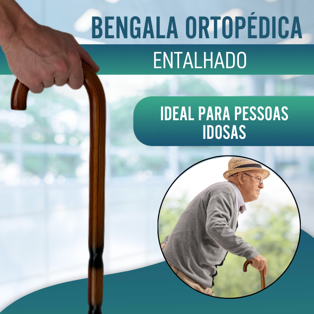 Bengalas para Adultos Ortopédicas com Punho Curvos | 2 Designs