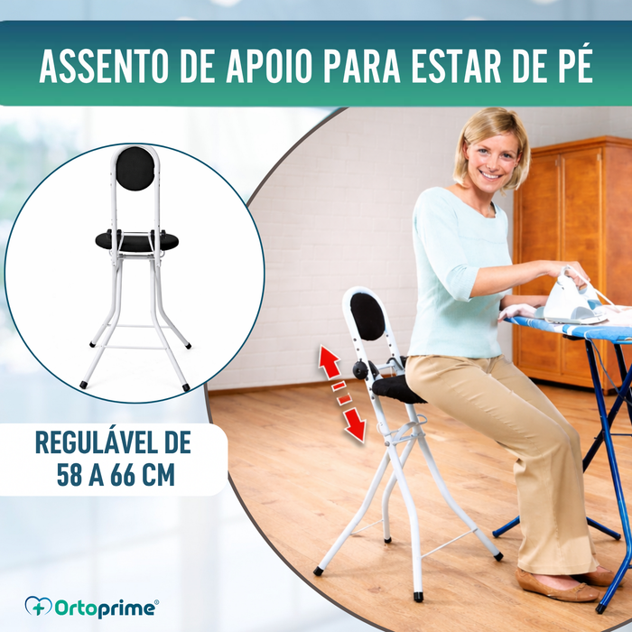 Cadeira de Apoio com Encosto | Altura Regulável