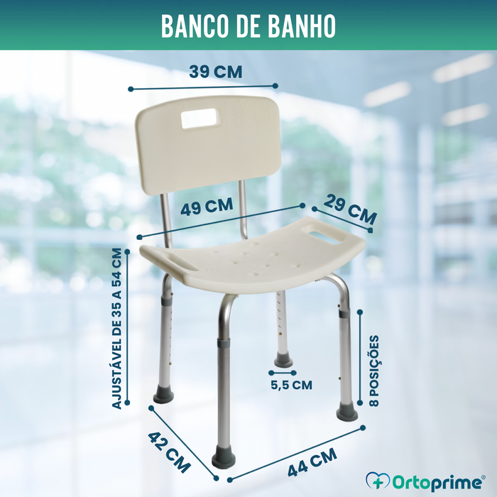 Cadeira de Banho Antiderrapante