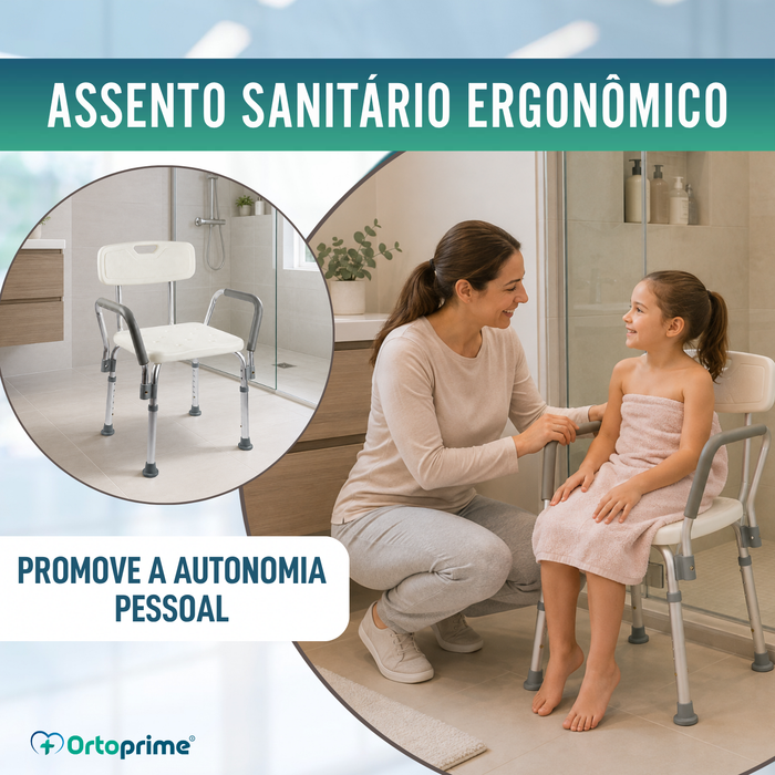 Cadeira de Banho Ortopédica com Apoio de Braços