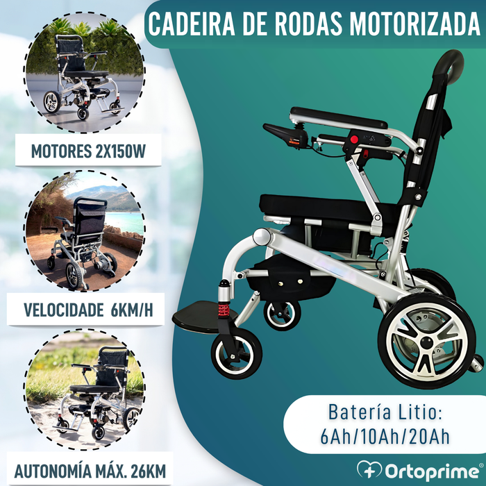 Cadeira de Rodas Elétrica Ultraligeira com Bateria de Lítio