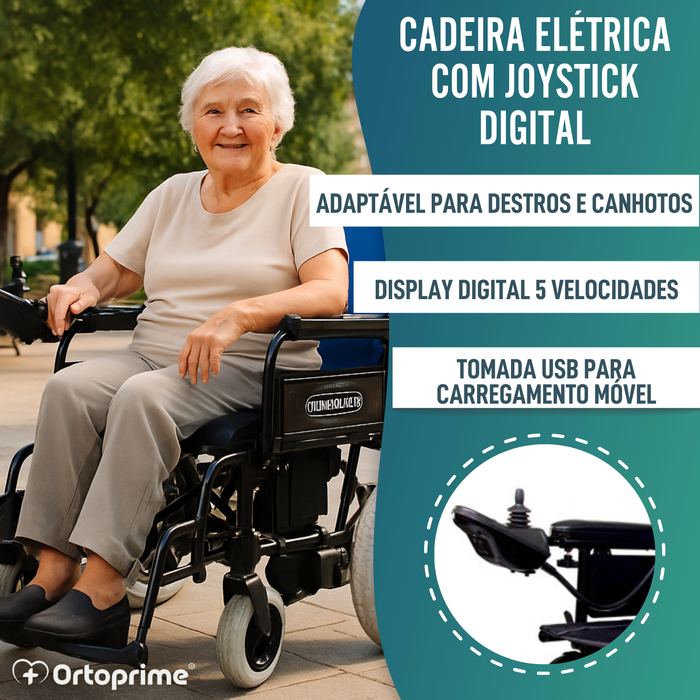 Cadeira Elétrica para Mobilidade Reduzida | Rodas Maciças